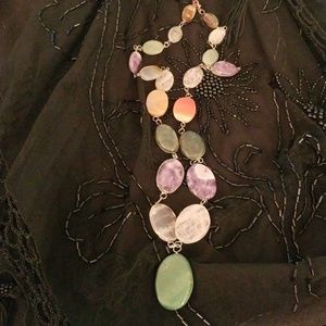 Gemstone necklace.